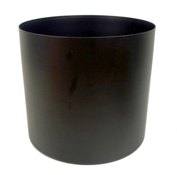 Modern Metal Planter 18cm Smooth Black