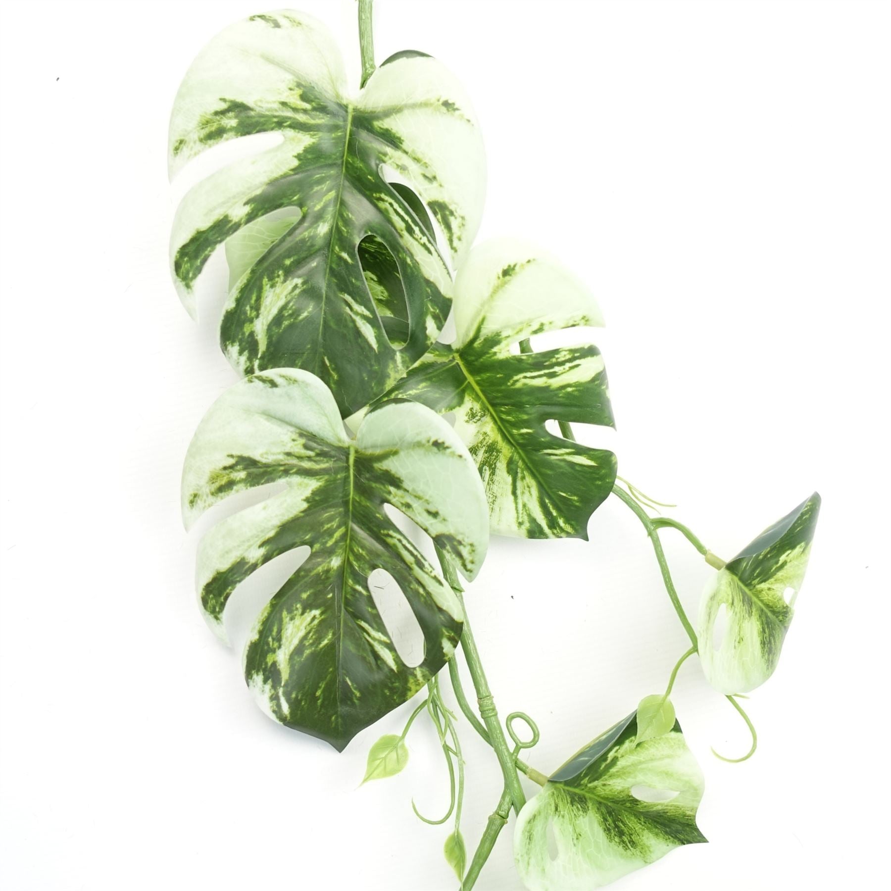 Artificial Hanging Plant Variegated Monstera Plant