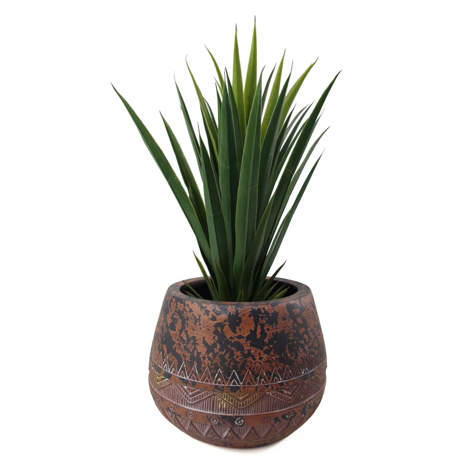 Large Composite Planter Brown Black