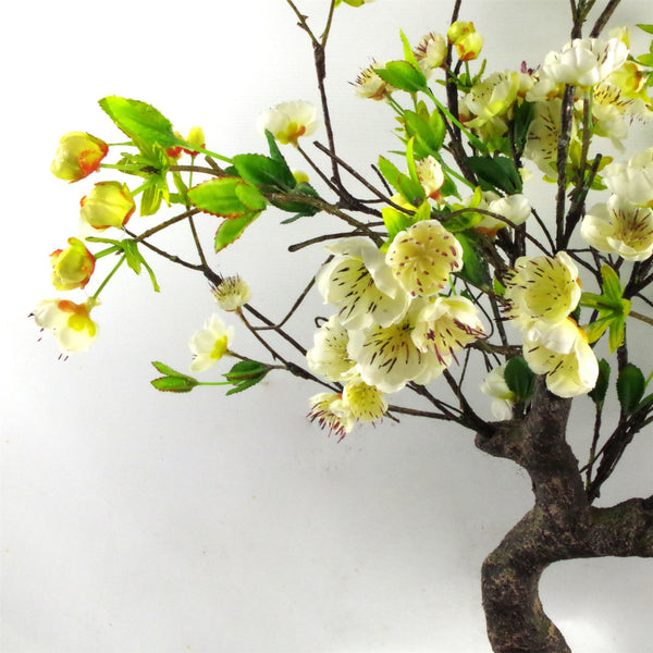 Artificial Large Bonsai Tree 60cm White Cherry Realistic Desktop Plants