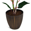 Artificial Poinsettia Plant Grey Pot