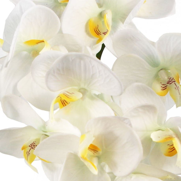 Artificial Orchid Large White Silver 52cm