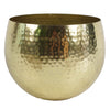 Large Metal bowl 22 x 18cm Brass Gold Colour Edge