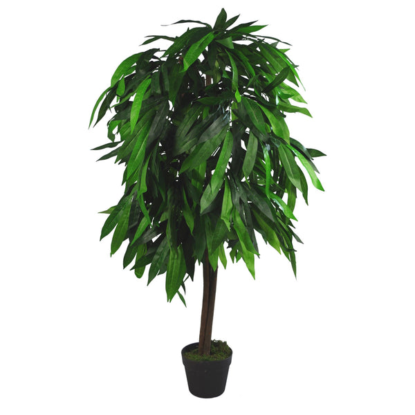 Artificial Mango Plant Tree 120cm Tall Green Wood