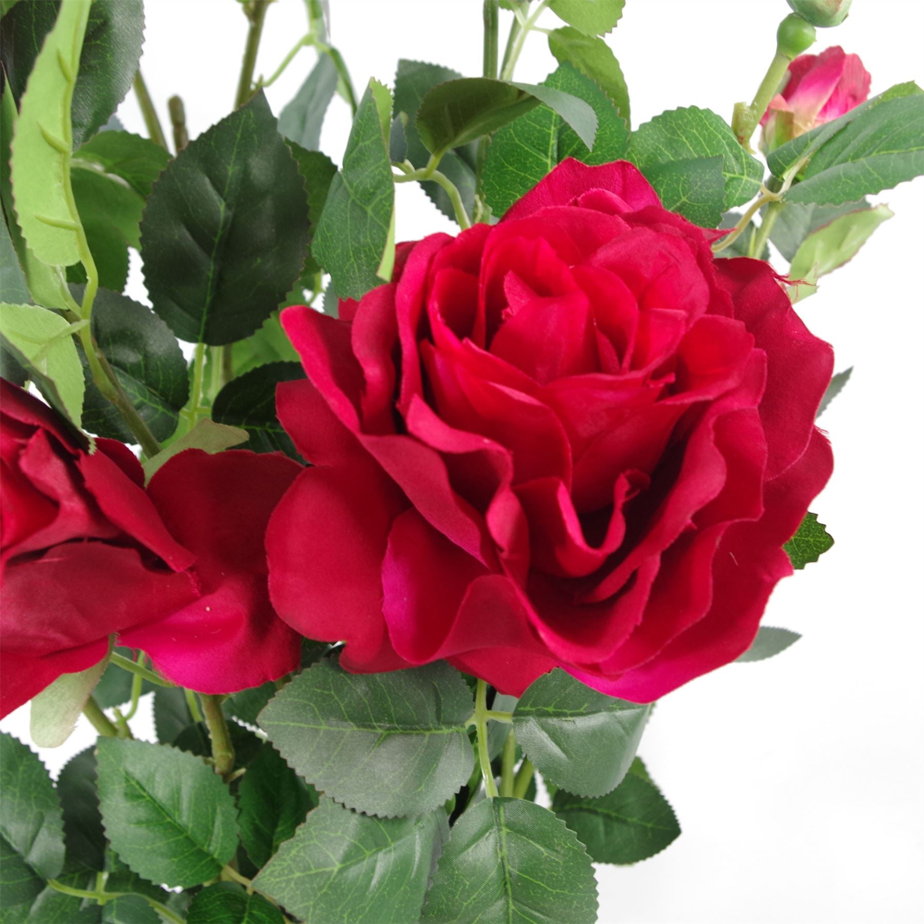 Artificial Red Rose Bush