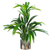 Artificial Plant Bamboo Silver Metal Planter 65cm