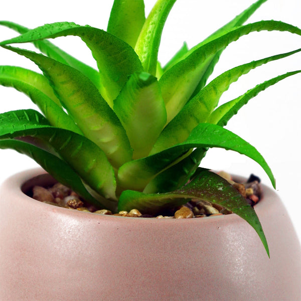 Artificial Plant Ceramic Planter Succulent Pink 15cm