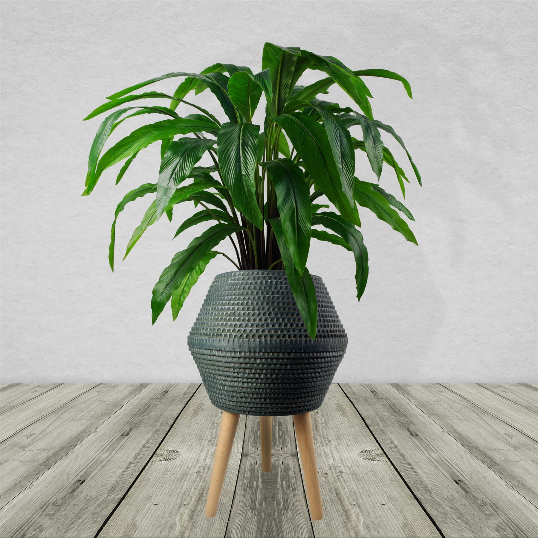 Large Composite Blue Grey Planter