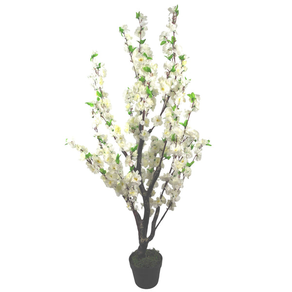 Artificial Blossom Tree 120cm White Cherry Blossom