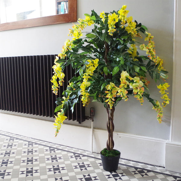 Blossom Tree Artificial Wisteria 120cm Yellow