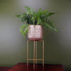 Artificial Fern Plant Metal & Planter 60cm