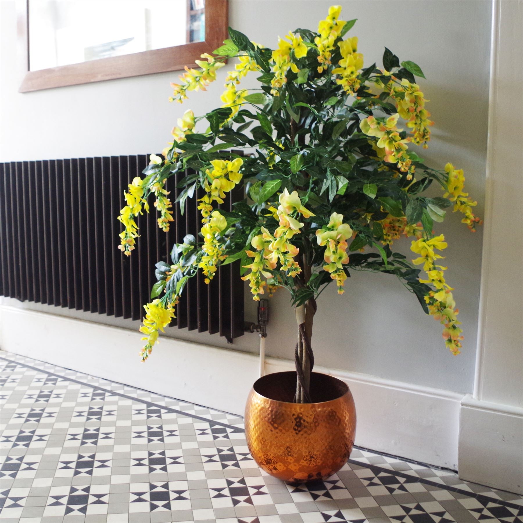 Blossom Tree Artificial Wisteria 120cm Yellow