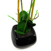 Artificial Orchid Black Ceramic Planter White Black Planter 70cm