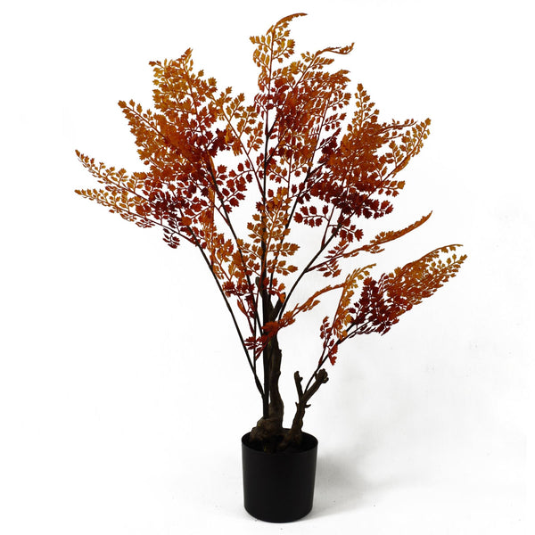 Artificial Tree Plant Autumn Orange Fern Tree Plant 70cm