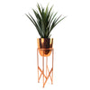 Artificial Yukka Plant Metal Planter Copper 90cm Tall Premium