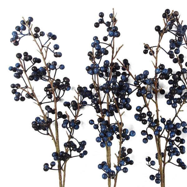 Artificial Blue Christmas Festive Berry Spray 70cm