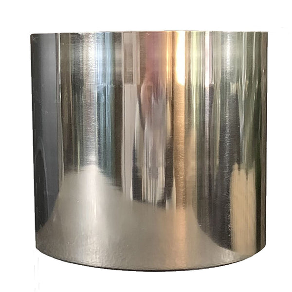 Metal Planter Polished Silver Finish 20 x 18cm