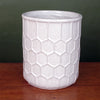 16cm White Honeycomb Ceramic Planter