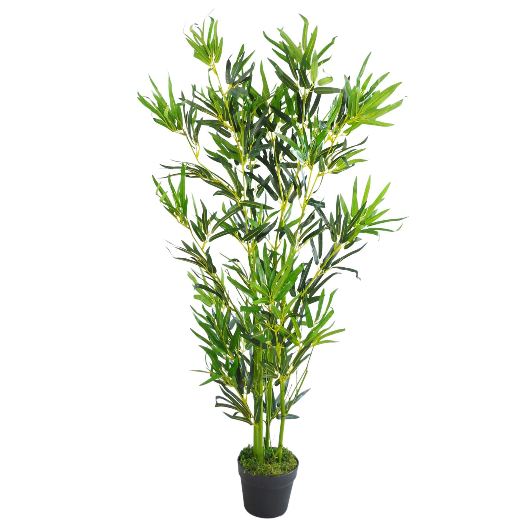 Artificial Bamboo Plant Tree 120cm Fat Leaf Green