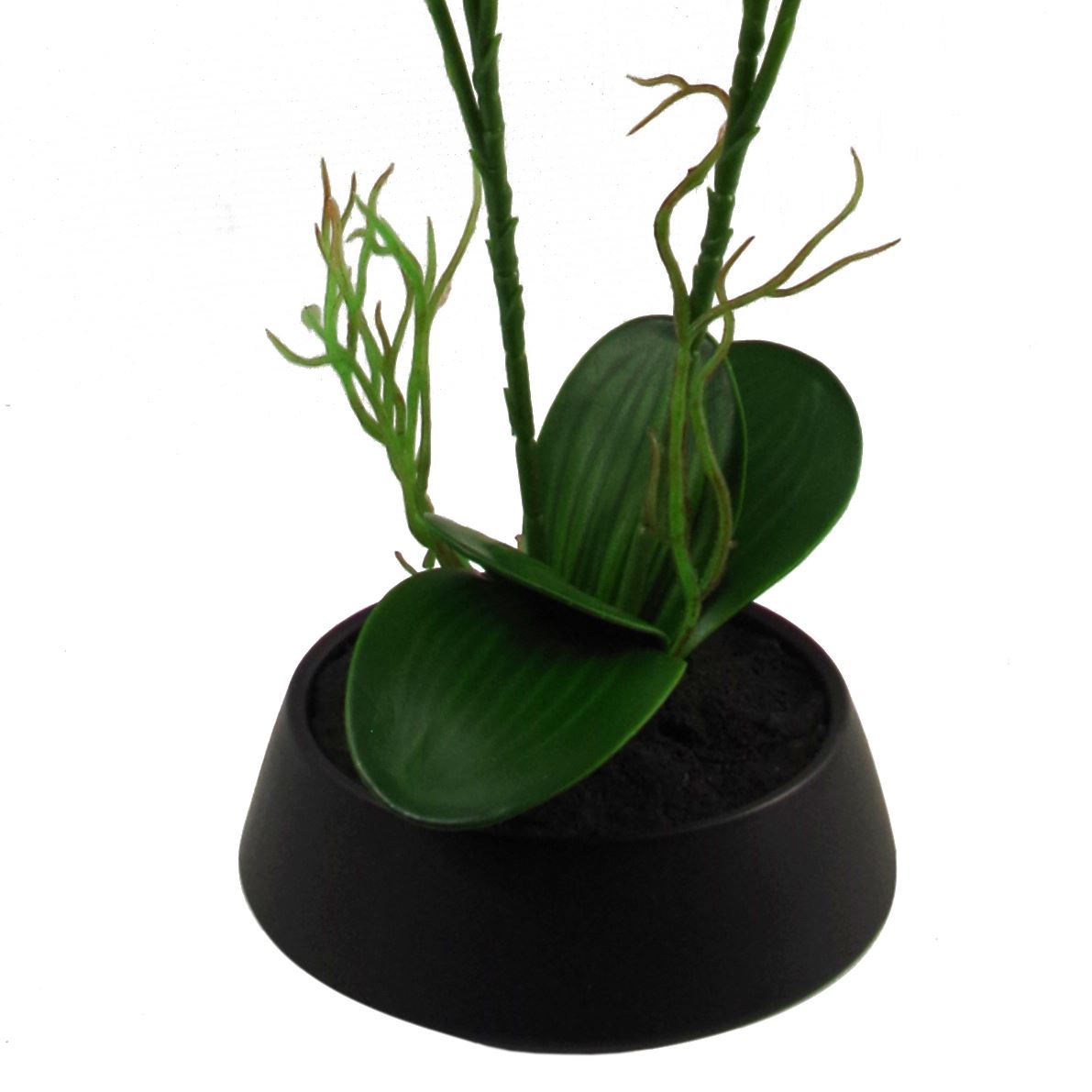 Artificial Orchid Pink Yellow Planter 43cm