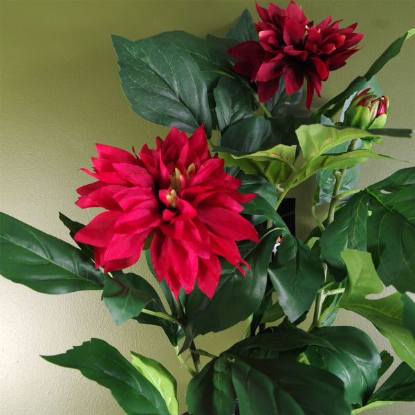 Artificial Dhalia Plant Red