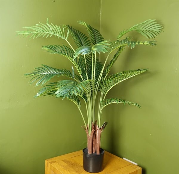 110cm Artificial Areca Palm Tree in Black Pot