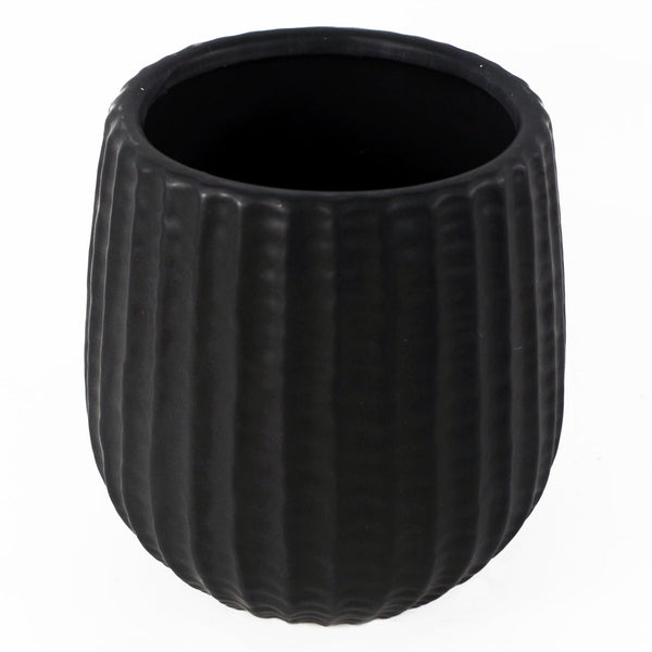 Black Ceramic Planter