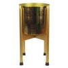 Metal Planter Gold Metal Plant Pot 38.5cm x 18cm UK