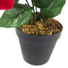 Poinsettia Artificial Christmas Red 40cm Silver Metal Planter