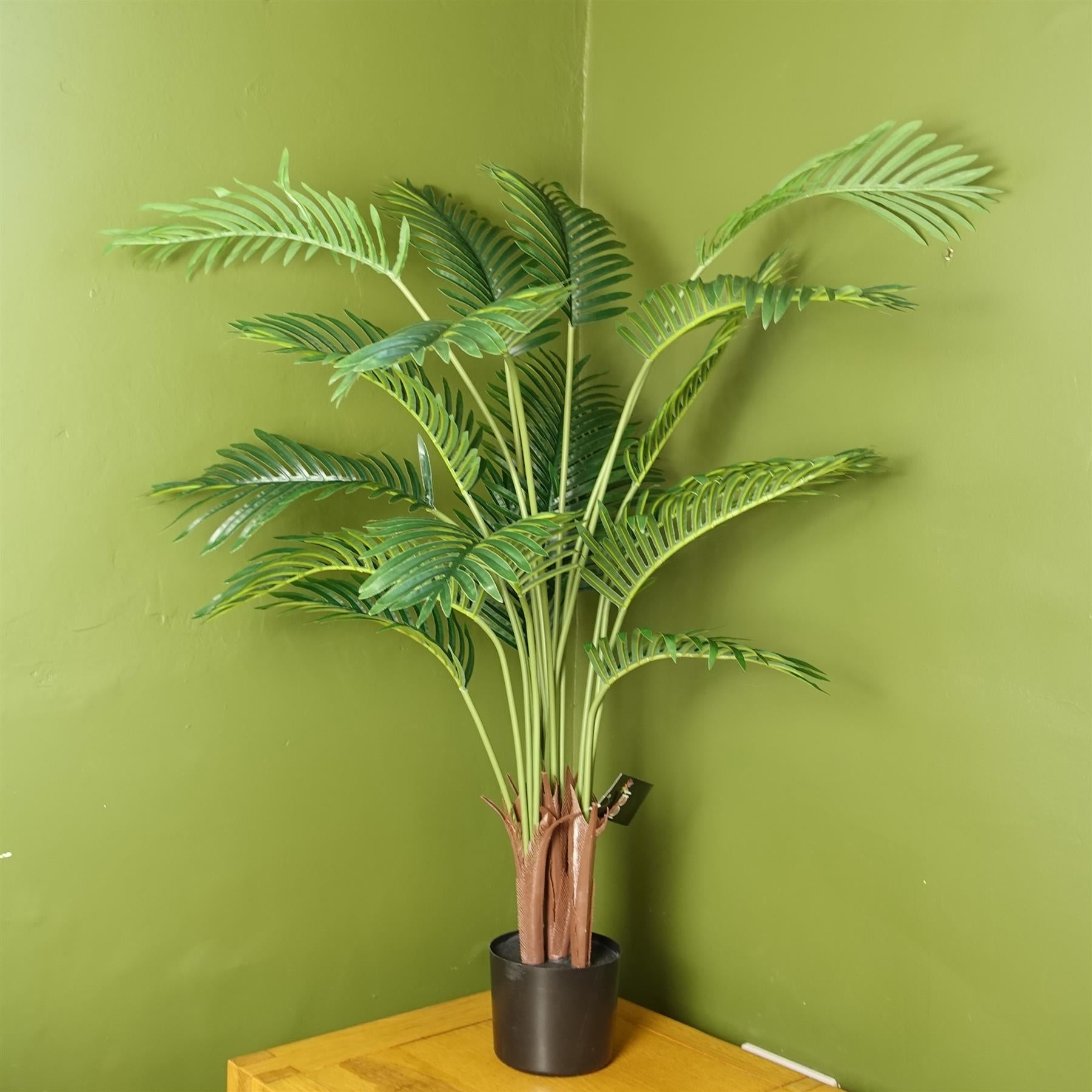 110cm Artificial Areca Palm Tree in Black Pot