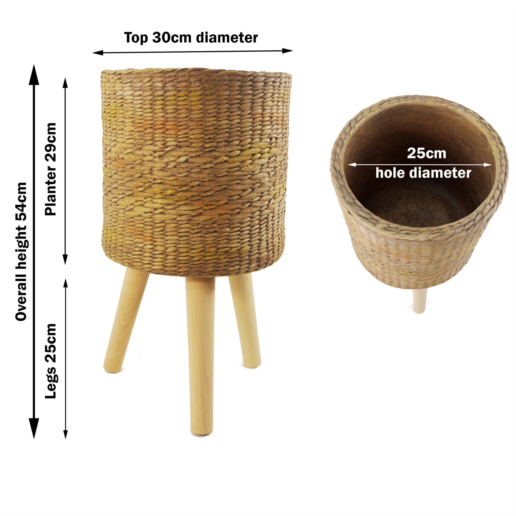 Rattan Effect Composite Planter