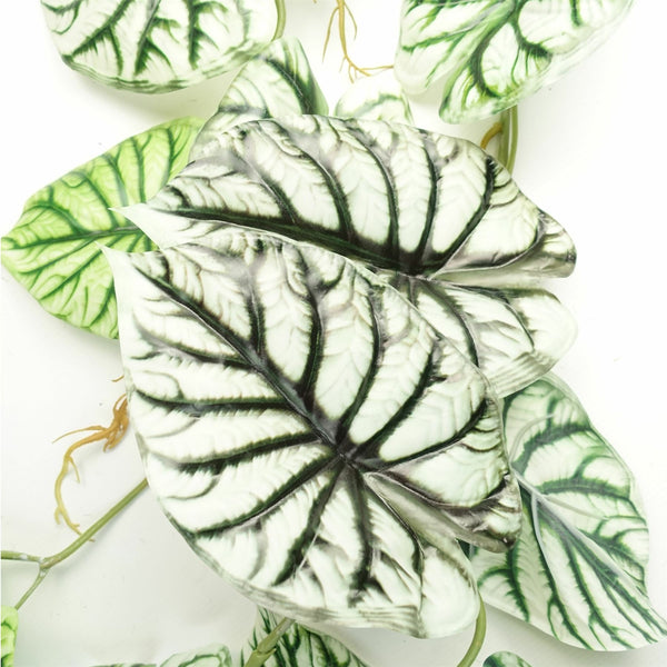 120cm Artificial Trailing Hanging Plant Realistic Alocasia Dragon Scale Light