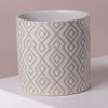 Ceramic Plant Pot Planter Geometric Grey 12 x 12 x 12cm