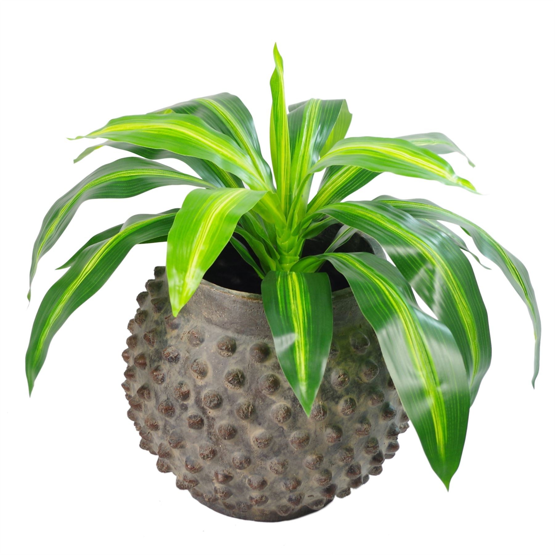 Artificial Foliage Plant Pot Variegated Leaves 40cm Plants