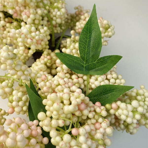 Artificial Hanging White Berry Wreath