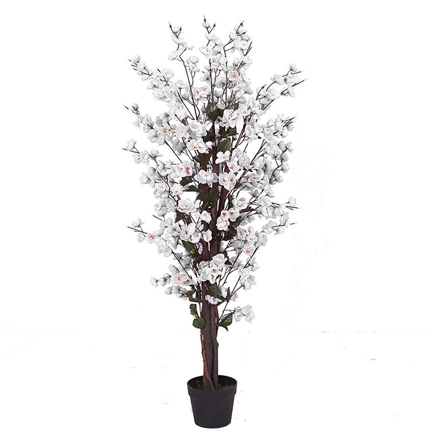 Artificial White Blossom Tree Plants 120cm 4ft