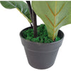 Artificial Plant Fiddle Fig Tree Plant Black Plastic Pot 90cm