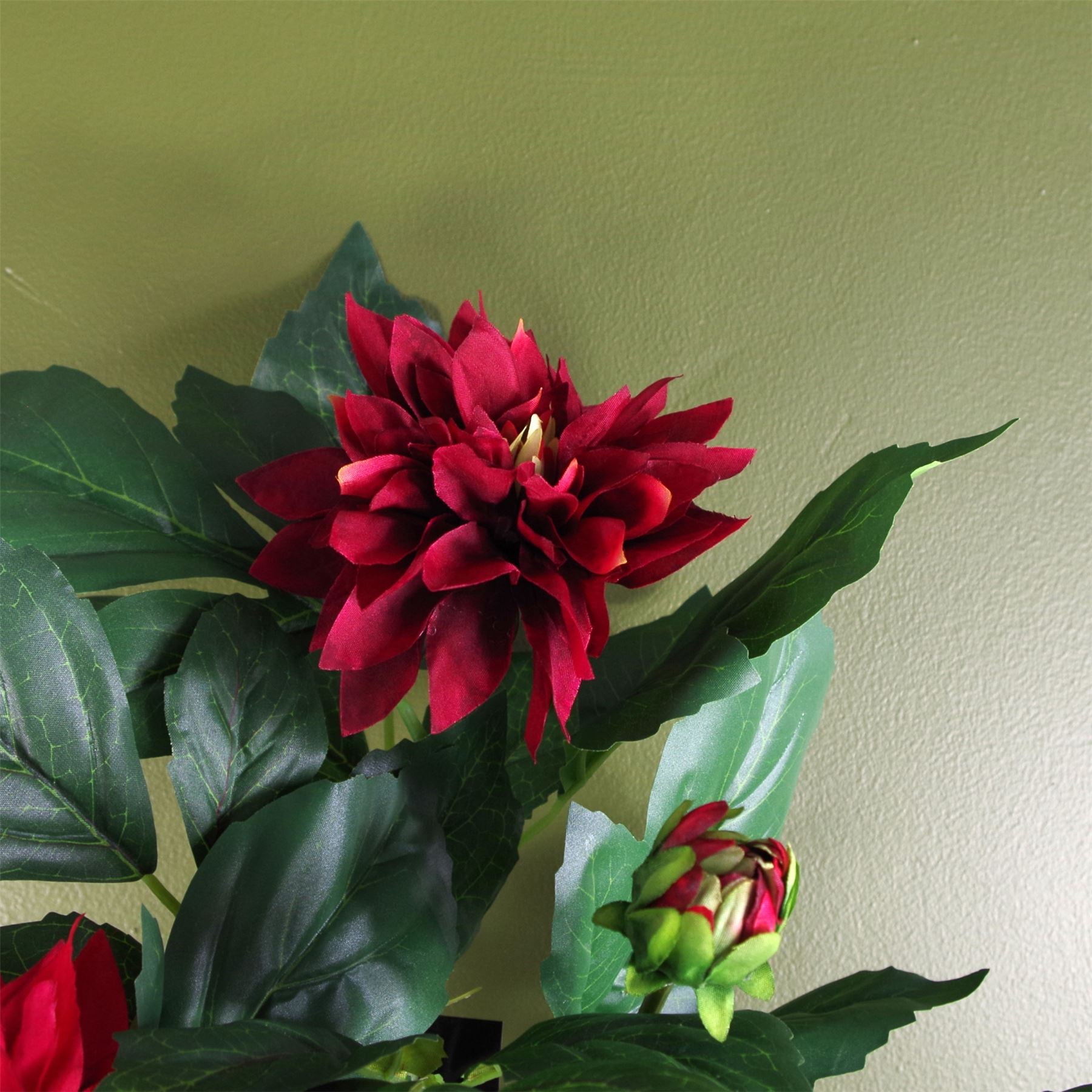 Artificial Dhalia Plant Red