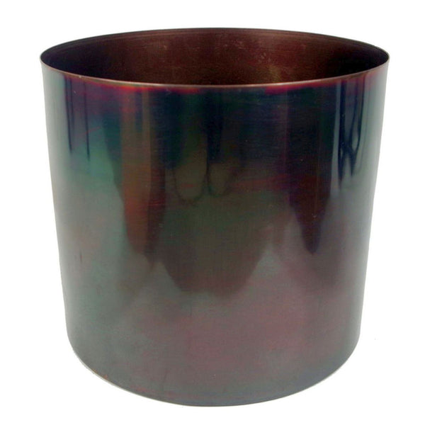 Modern Metal Planter 18cm Smooth Iridescent