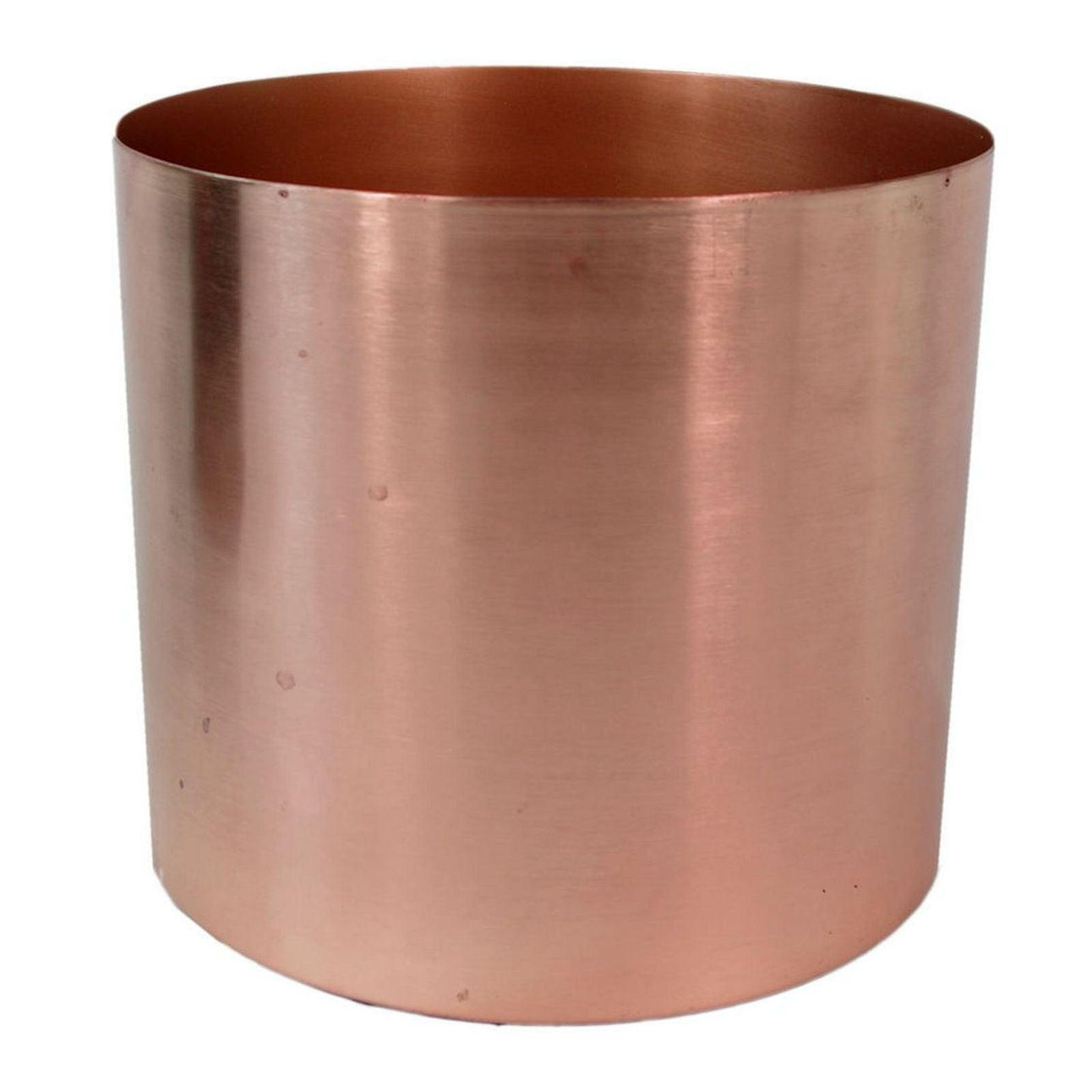 Modern Metal Planter Planter Polished Copper Colour H made 18cm