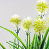 30cm Artificial Allium Grass Plant Metal Planter