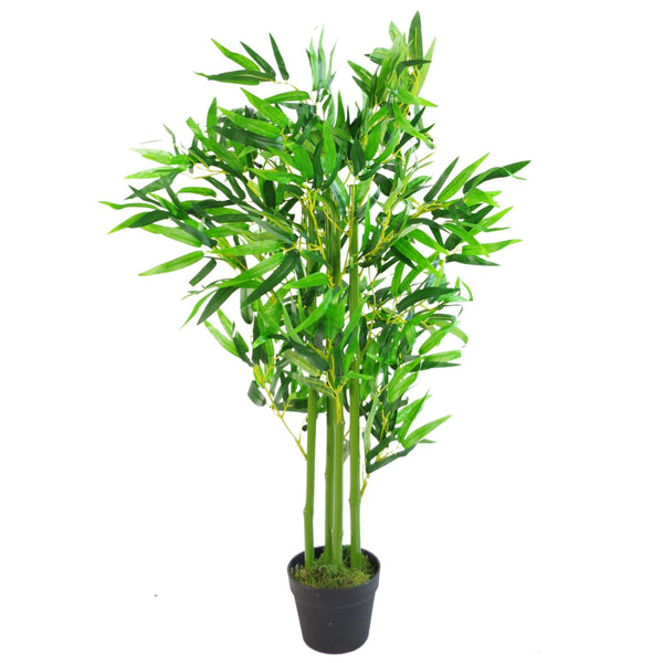 Artificial Bamboo Plant Tree 120cm Fat Leaf Green