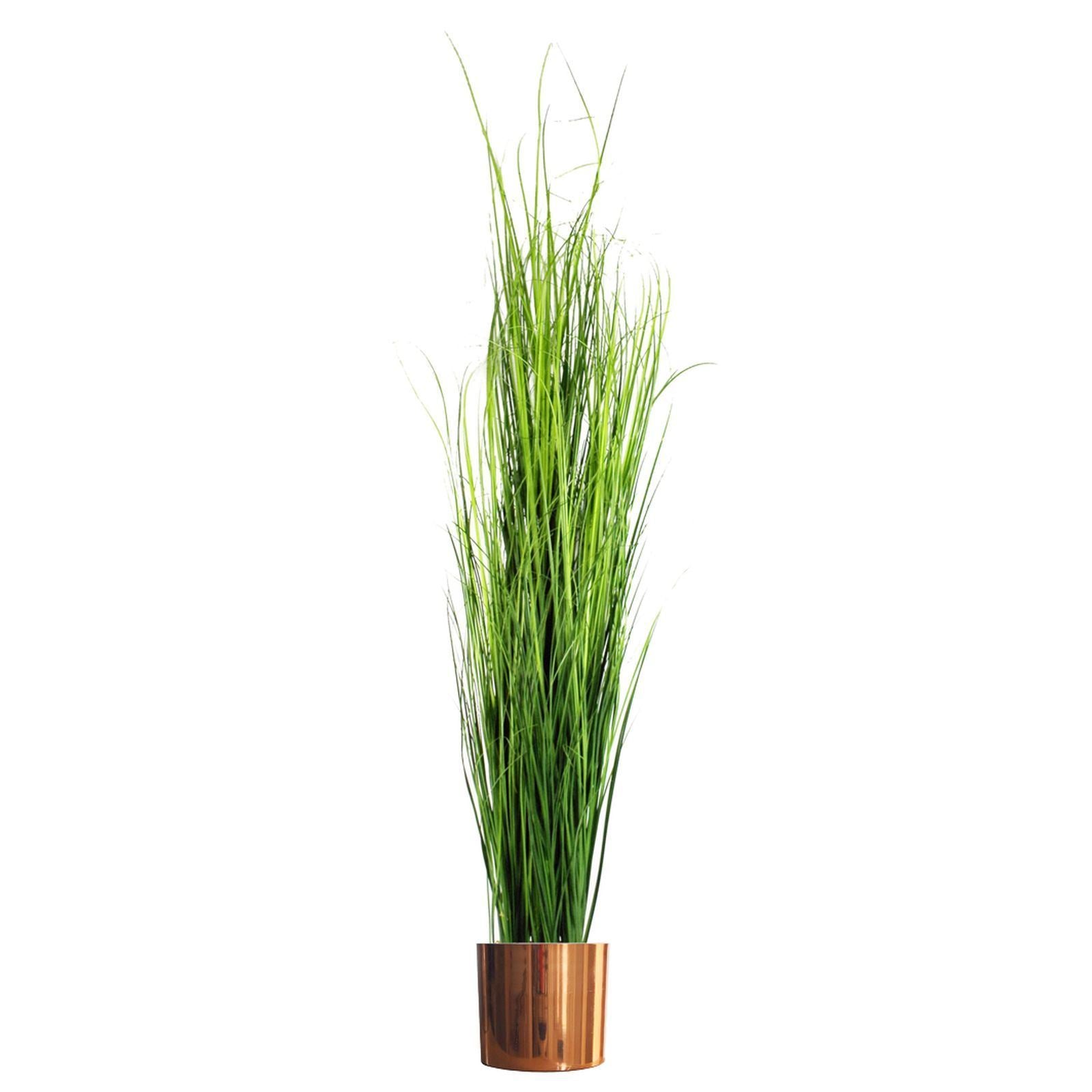 Artificial Onion Grass Plant Copper Metal Plater 130cm