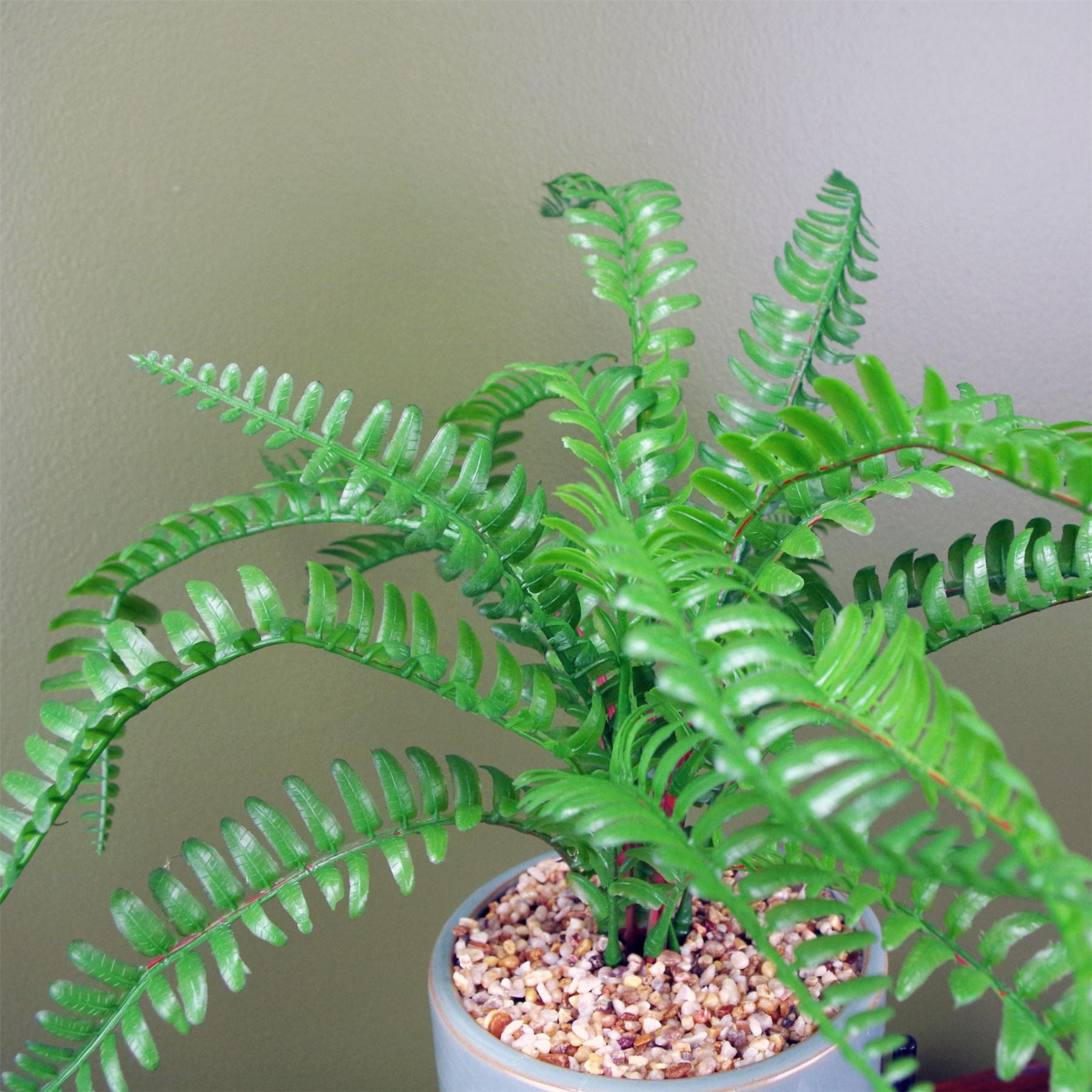 Artificial Fern Ceramic Planter & 40cm