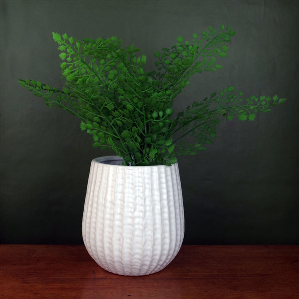 16cm White Ceramic Planter