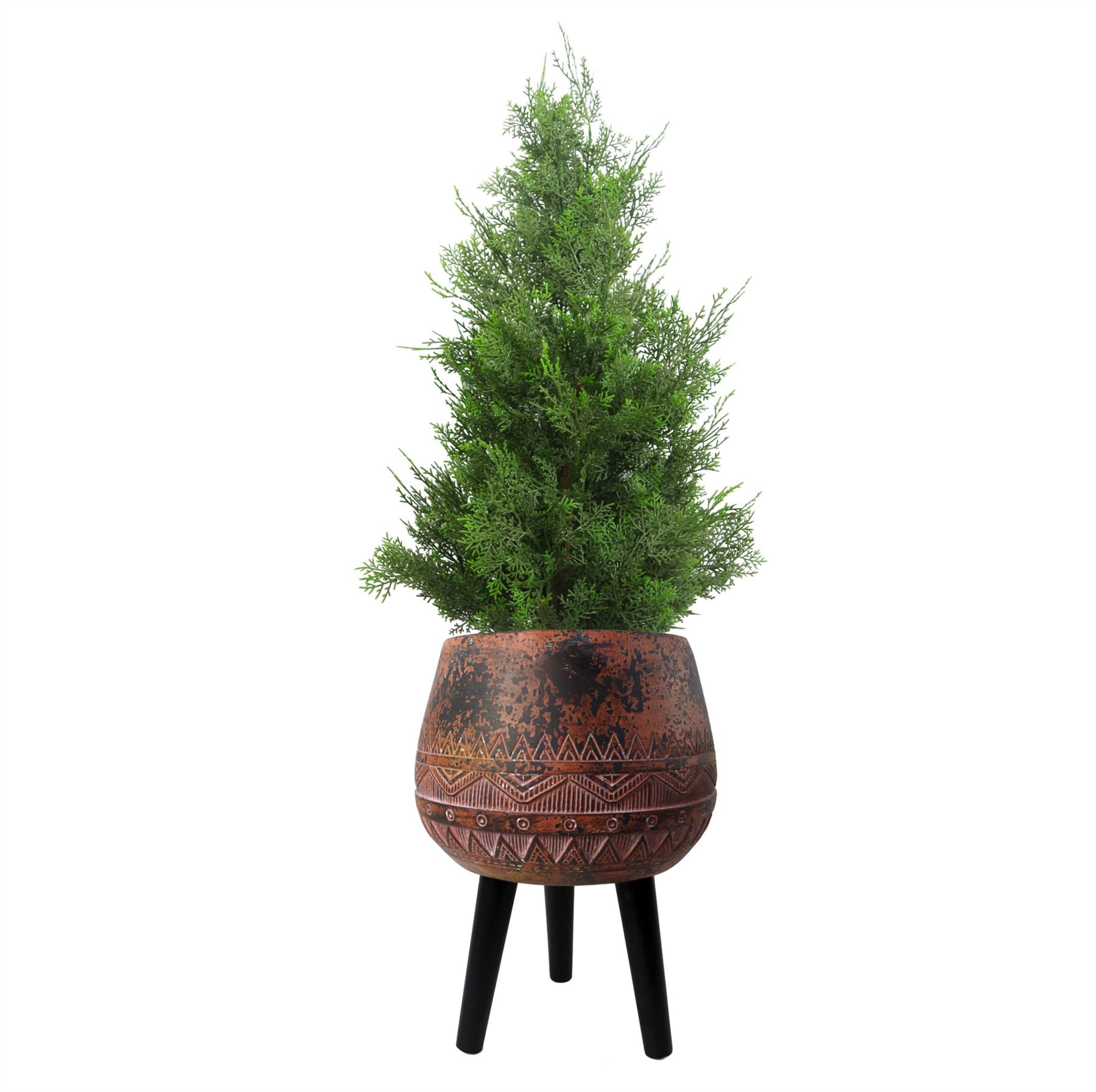 Large Composite Brown Black Planter