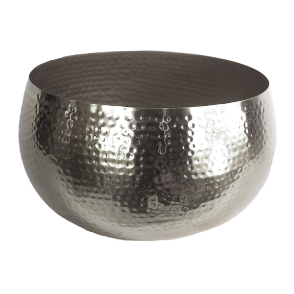 Large Metal Planter Edge Metal Planter SILVER XL