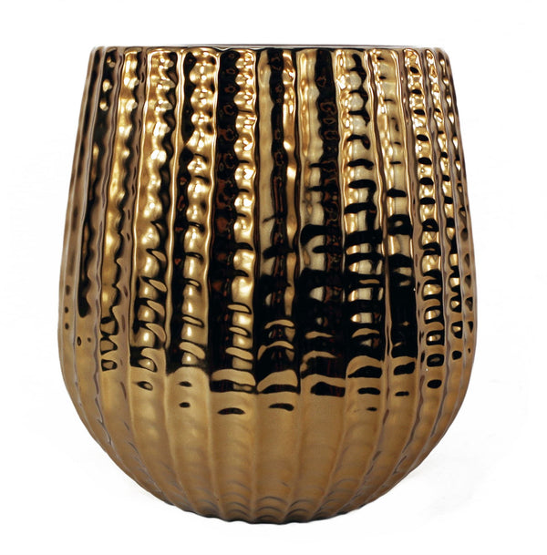 Gold Ceramic Planter