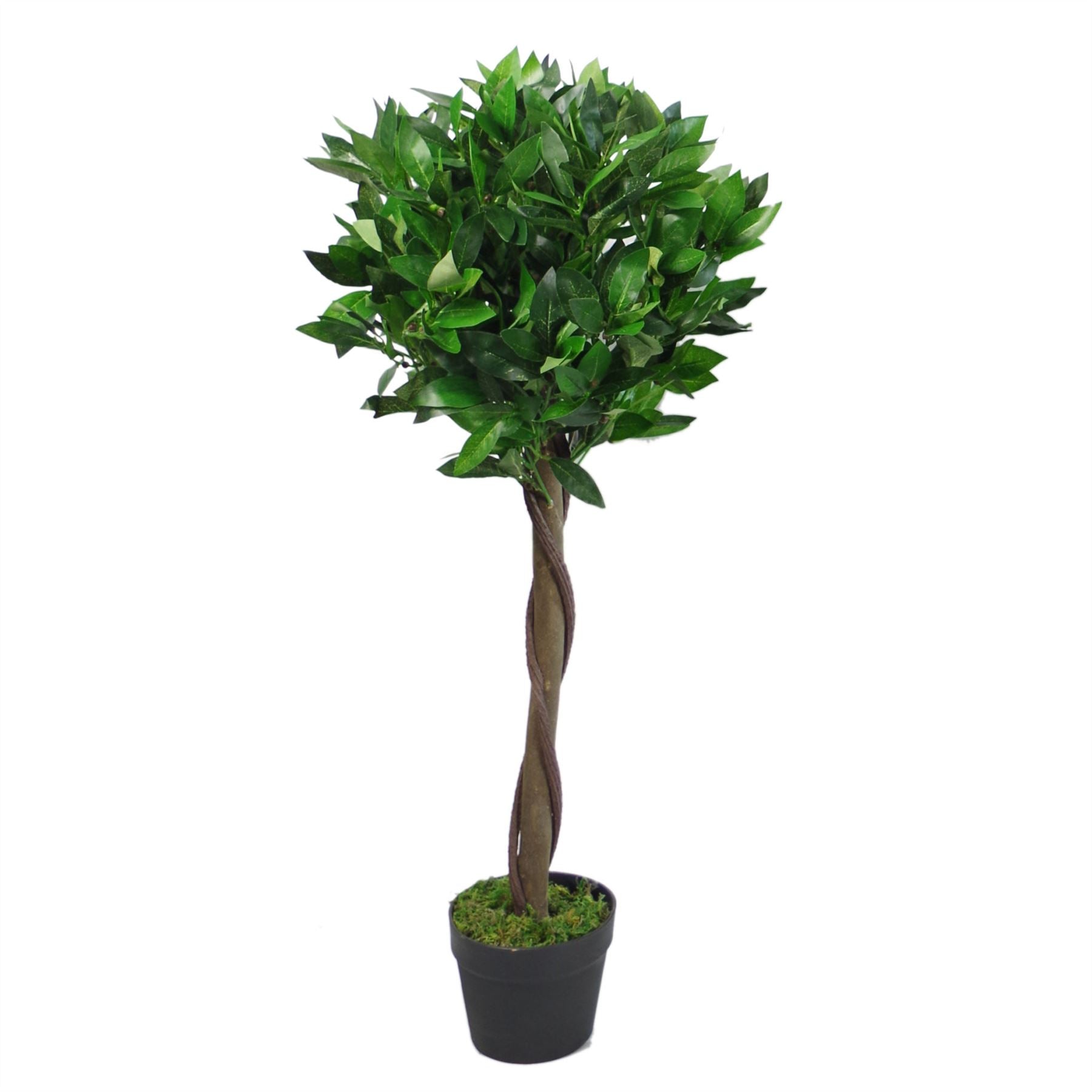 Pair Artificial Bay Topiary Trees PAIR 90cm Trunk