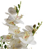 Artificial Orchid Flower Plant 70cm White Silver Ceramic Planter